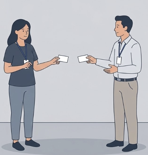 来場者対応・名刺交換・アンケート回収