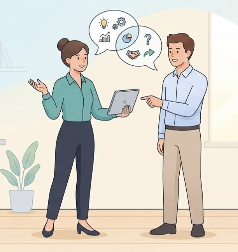 商談につながった案件を営業へ引き継ぎ