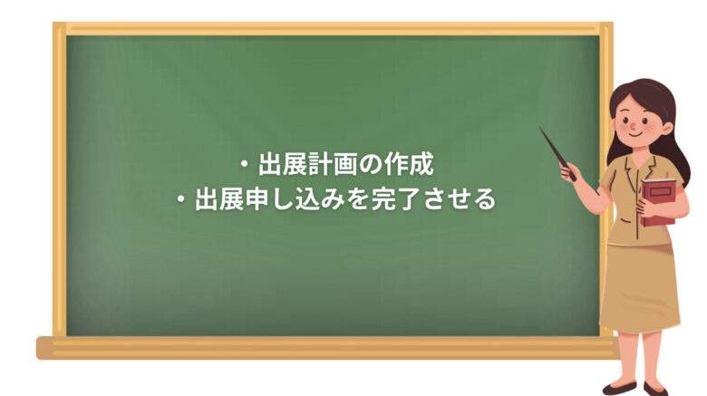 6か月〜4ヶ月前 | 出展計画と出展申し込み