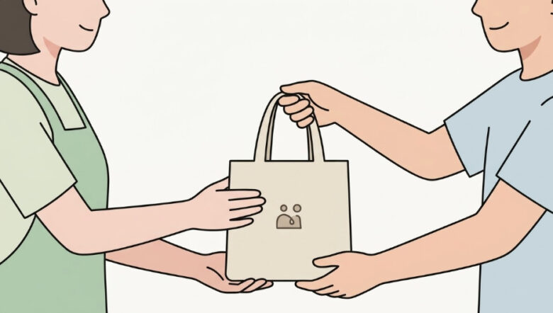 ノベルティの配り方を工夫する