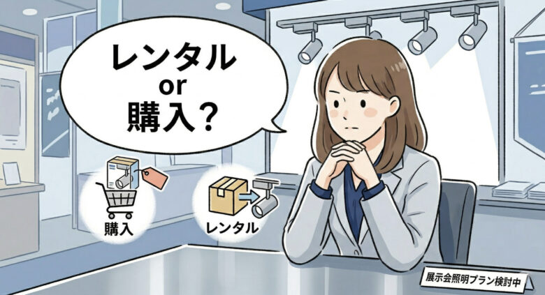 展示会ブース照明はレンタルすべき？購入や依頼の考え方