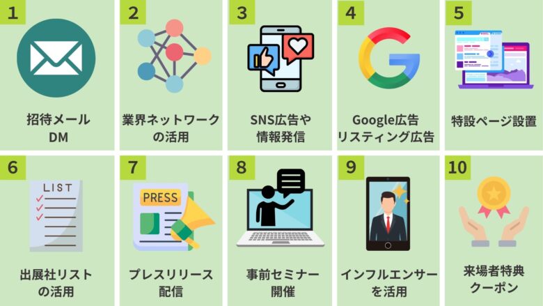 展示会 集客 アイデア10