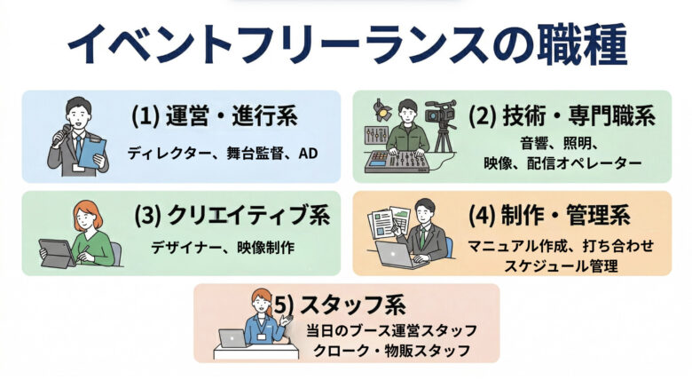 イベントフリーランスの職種